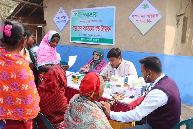 Ashrai photo gallery - community meeting in the Barind region